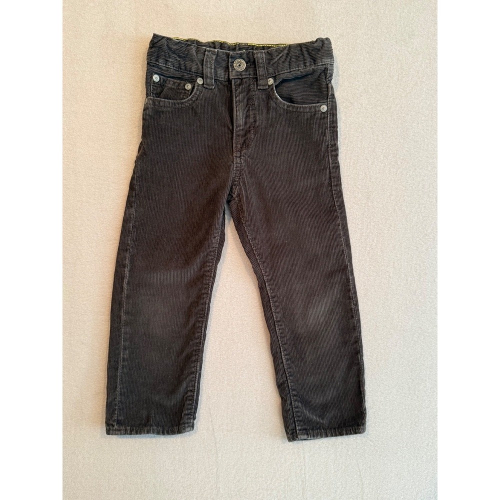 Baby Gap 1969 Corduroy Pants Toddler 2 Years Gray Straight Leg Adjustable Waist